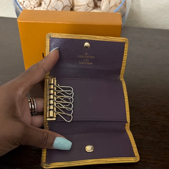 Louis Vuitton Epi Leather 6-Key Holder - Yellow with Purple Interior - Picture 2 of 8